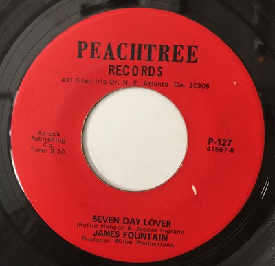 Lot 46 - JAMES FOUNTAIN - SEVEN DAY LOVER/ MALNUTRITION 7" (US ORIGINAL - PEACHTREE - P-127)