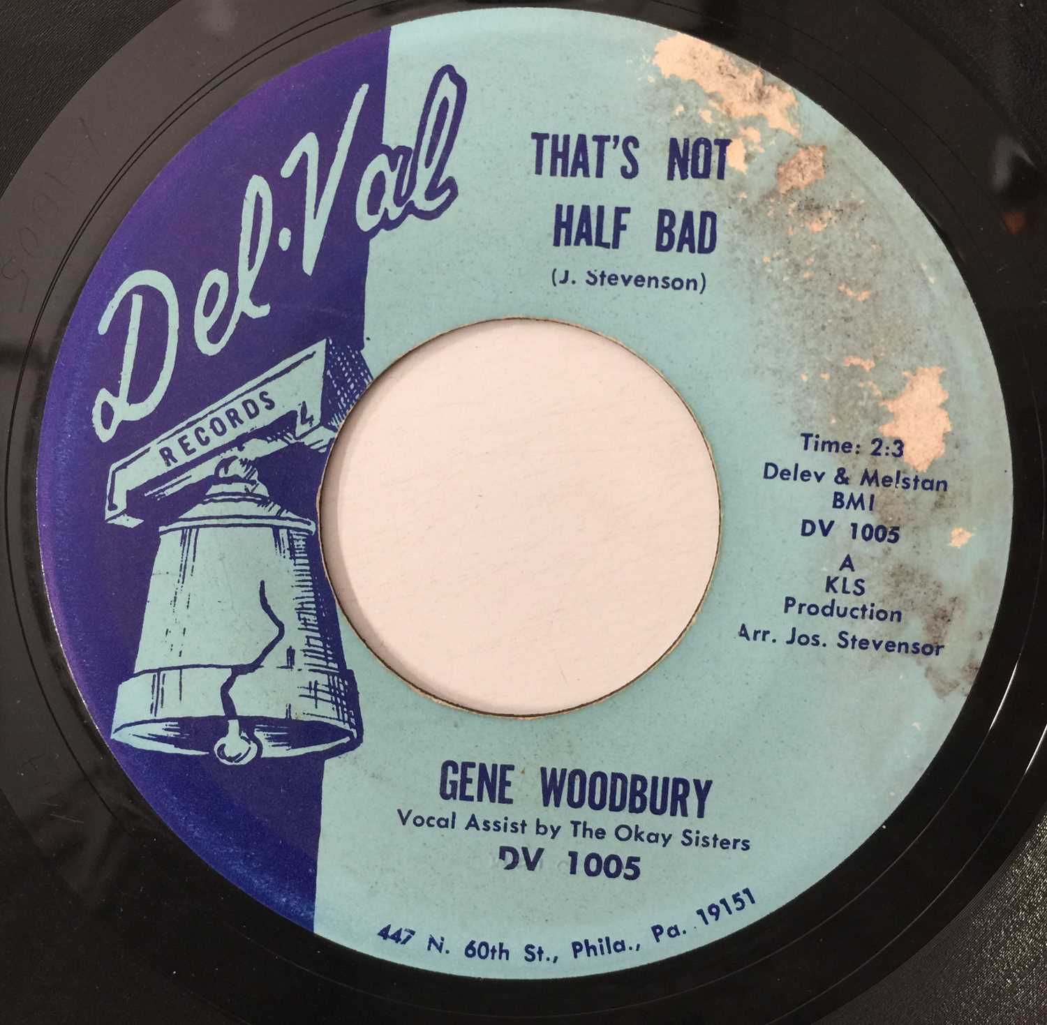 Lot 47 - GENE WOODBURY - THAT'S NOT HALF BAD/ EVER AGAIN 7" (US ORIGINAL - DEL-VAL - DV 1005)