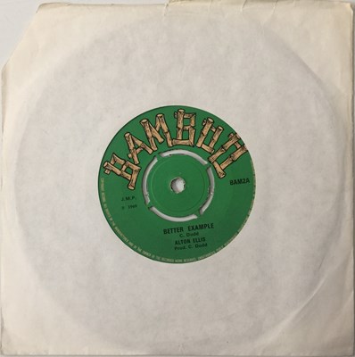 Lot 55 - ALTON ELLIS/ DUKE MORGAN - BETTER EXAMPLE/ LICK IT BACK 7" (UK SPLIT-SINGLE - BAMBOO - BAM2)