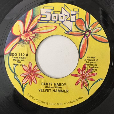Lot 64 - VELVET HAMMER - HAPPY/ PARTY HARDY 7" (US STYRENE ORIGINAL - SOOZI - SOO 112)