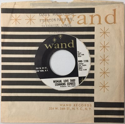 Lot 91 - STEMMONS EXPRESS - WOMAN LOVE THIEF/ LOVE POWER 7" (US PROMO - WAND - WND 1198)