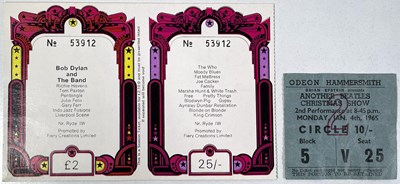Lot 280A - THE BEATLES - ORIGINAL CHRISTMAS SHOW TICKET / AN UNUSED ISLE OF WIGHT FESTIVAL TICKET.