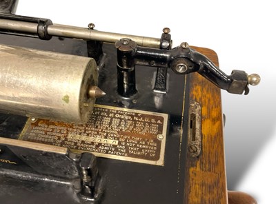 Lot 12 - ANTIQUE EDISON WAX CYLINDER PLAYER.