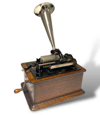Lot 12 - ANTIQUE EDISON WAX CYLINDER PLAYER.