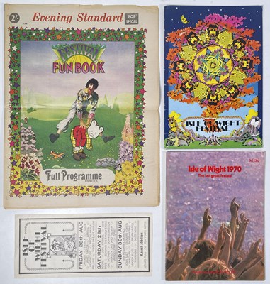 Lot 109 - ISLE OF WIGHT FESTIVAL - ORIGINAL 1970 HANDBILL AND PROGRAMME.