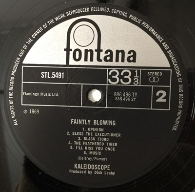 Lot 3 - KALEIDOSCOPE - FAINTLY BLOWING LP (UK STEREO ORIGINAL - FONTANA - STL5491)