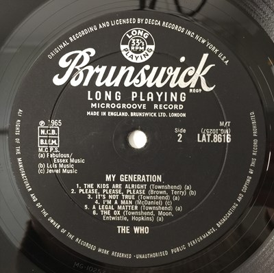 Lot 6 - THE WHO - MY GENERATION LP (UK OG - BRUNSWICK - LAT.8616)
