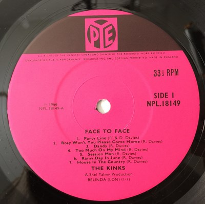 Lot 8 - THE KINKS - FACE TO FACE LP (UK MONO ORIGINAL - PYE - NPL.18149)