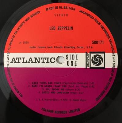 Lot 12 - LED ZEPPELIN - LED ZEPPELIN 'I' LP (EARLY UK COPY - CORRECTED MATRIX - ATLANTIC 588171)