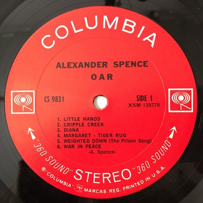 Lot 15 - ALEXANDER SPENCE - OAR LP (US STEREO ORIGINAL - COLUMBIA - CS 9831)