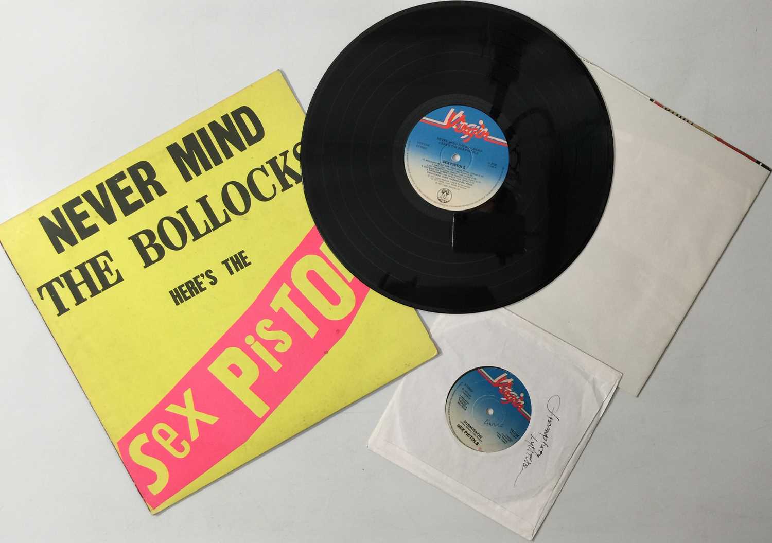 Lot 17 - SEX PISTOLS - NEVER MIND THE BOLLOCKS LP (COMPLETE ORIGINAL COPY WITH POSTER AND 7" - 'SPOTS 001')