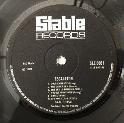 Lot 22 - SAM GOPAL - ESCALATOR LP (ORIGINAL UK PRESSING - STABLE SLE 8001)