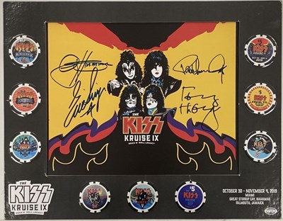 Lot 244 - KISS KRUISE IX SIGNED POKER CHIP SET AND TOWEL