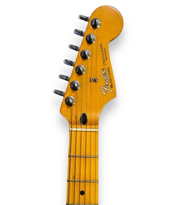 Lot 37 - MEXICAN FENDER STRATOCASTER - BLACK & MARSHALL AMP.