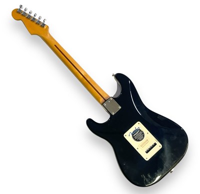 Lot 37 - MEXICAN FENDER STRATOCASTER - BLACK & MARSHALL AMP.