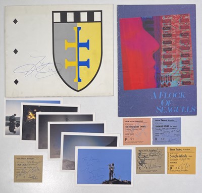 Lot 272 - SIGNED CONCERT PROGRAMMES AND TICKETS INC TALK TALK/SIMPLE MINDS/THOMAS DOLBY.