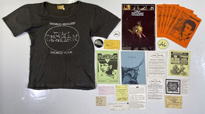 Lot 119 - VAN DER GRAFF GENERATOR - T-SHIRT / BADGES / HANDBILLS INC JOE STRUMMER / SPIDERS FROM MARS.