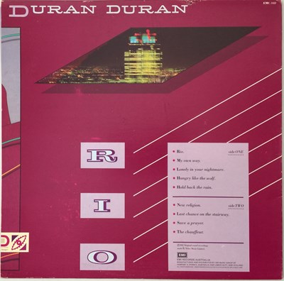 Lot 771 - DURAN DURAN - RIO LP (DD-999 - AUTRALIAN PROMO)