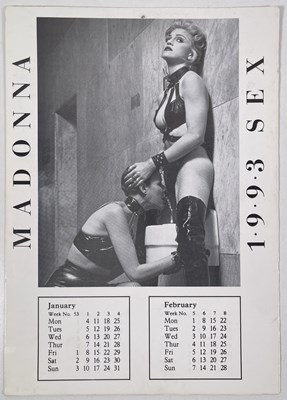 Lot 57 - MADONNA - PROOF 'SEX' CALENDAR.
