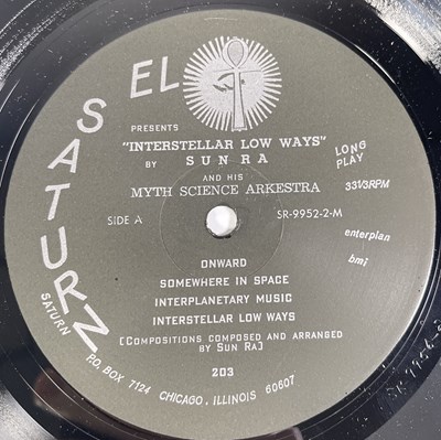 Lot 33 - SUN-RA - INTERSTELLAR LOW WAYS LP (ORIGINAL PRESSING - EL-SATURN RECORDS SR-9952-2-M)