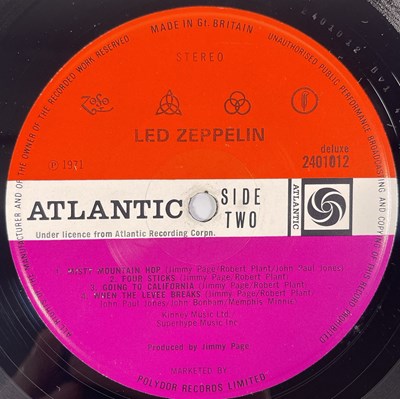 Lot 62 - LED ZEPPELIN - 'IV' LP (FIRST UK COMMERCIAL PRESSING - ATLANTIC 2401012 - A1/B1 MATRIX)