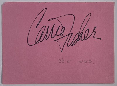Lot 131 - CARRIE FISHER - SIGNED PAGE