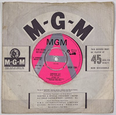 Lot 54 - JETHRO TOE - SUNSHINE DAY/ AEROPLANE 7" (JETHRO TULL - UK DEMO - MGM 1384)