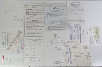 Lot 75 - JUDAS PRIEST / BLACK SABBATH - ORIGINAL 1970-1975 CONCERT BOOKING DOCUMENTS.