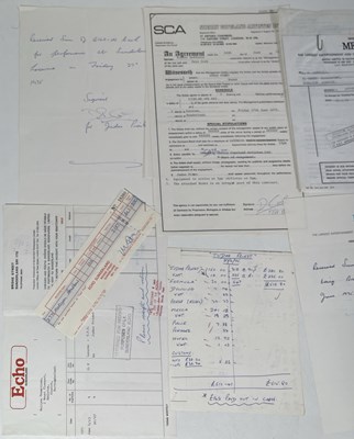 Lot 75 - JUDAS PRIEST / BLACK SABBATH - ORIGINAL 1970-1975 CONCERT BOOKING DOCUMENTS.