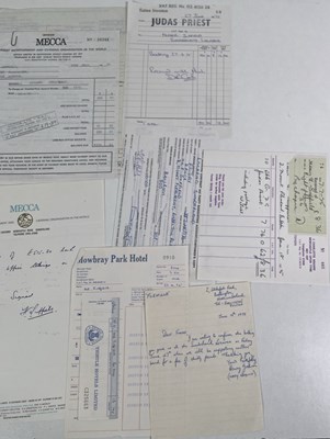 Lot 75 - JUDAS PRIEST / BLACK SABBATH - ORIGINAL 1970-1975 CONCERT BOOKING DOCUMENTS.