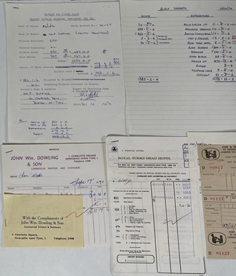 Lot 75 - JUDAS PRIEST / BLACK SABBATH - ORIGINAL 1970-1975 CONCERT BOOKING DOCUMENTS.