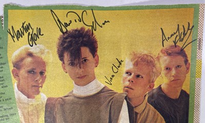 Lot 48 - DEPECHE MODE - FULLY SIGNED MAGAZINE CUTTING INC VINCE CLARK.