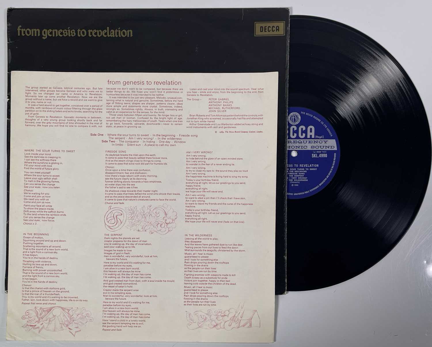 Lot 65 - GENESIS - FROM GENESIS TO REVELATION LP (COMPLETE ORIGINAL UK STEREO COPY - SKL 4990)