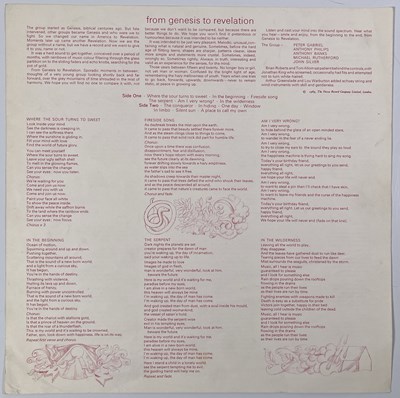 Lot 65 - GENESIS - FROM GENESIS TO REVELATION LP (COMPLETE ORIGINAL UK STEREO COPY - SKL 4990)