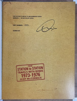 Lot 3 - DAVID BOWIE - BOWIE SIGNED STATION TO STATION GENESIS PUBLICATIONS BOOK.