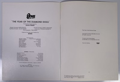 Lot 7 - DAVID BOWIE - DIAMOND DOGS US PROGRAMME AND STICKER.
