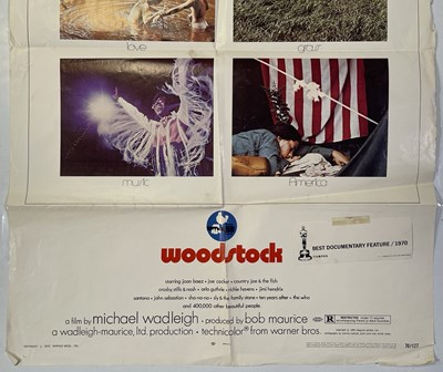 Lot 10 - WOODSTOCK (1970) ORIGINAL US ONE-SHEET POSTER.