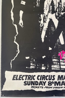 Lot 15 - THE CLASH - ELECTRIC BALLROOM MANCHESTER, LIKELY C 1980S ISSUE POSTER.