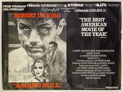 Lot 16 - RAGING BULL (1980) ORIGINAL UK QUAD POSTER.