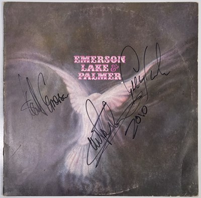 Lot 21 - EMERSON, LAKE AND PALMER - FULLY SIGNED SELF TITLED LP WITH PROMO SHEET.