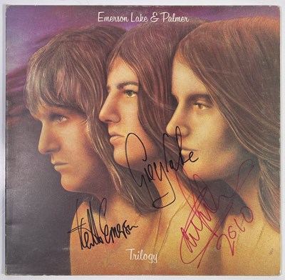 Lot 23 - EMERSON, LAKE AND PALMER - FULLY SIGNED COPY OF TRILOGY AND WHITE LABEL TEST PRESS.