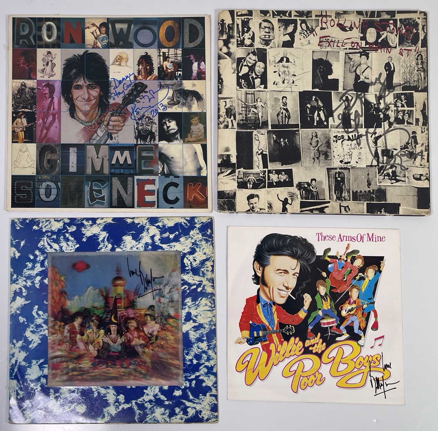 Lot 24 - THE ROLLING STONES - SOLO MEMBER SIGNED RECORDS.