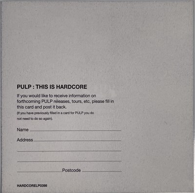 Lot 66 - PULP - THIS IS HARDCORE LP (UK ORIGINAL - ISLAND RECORDS ILPSD 8066)