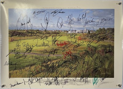 Lot 297 - GOLF MEMORABILIA - MULTI-SIGNED 2008 ROYAL BIRKDALE OPEN PRINT.