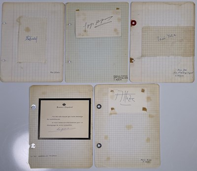 Lot 51 - FRENCH AND EUROPEAN STATESMEN AND NOTABLE FIGURES - AUTOGRAPHS INC LEOPOLD OF BELGIUM / POMPIDOU.