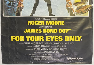 Lot 172 - JAMES BOND - FOR YOUR EYES ONLY (1981) ORIGINAL UK BILLBOARD POSTER.
