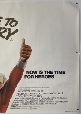 Lot 195 - ESCAPE TO VICTORY (1981)- ORIGINAL UK QUAD POSTER.