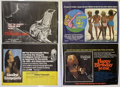 Lot 197 - CINEMA POSTERS - ORIGINAL HORROR / ADULT QUAD POSTERS.
