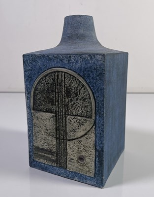 Lot 47 - TROIKA LAMP BASE / CHIMNEY DECORATED BY SHIRLEY WHARF.