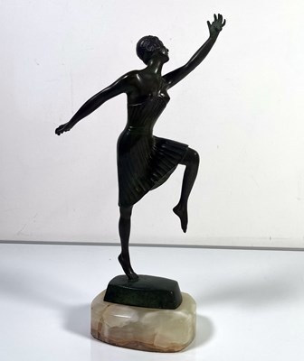 Lot 13 - GEORGES VACOSSIN - ART DECO BRONZE FIGURE.